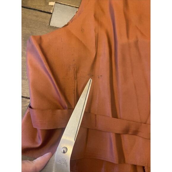 Royal Stewart red tartan plaid 100% wool vest size medium steam punk goth grunge - Picture 6 of 10